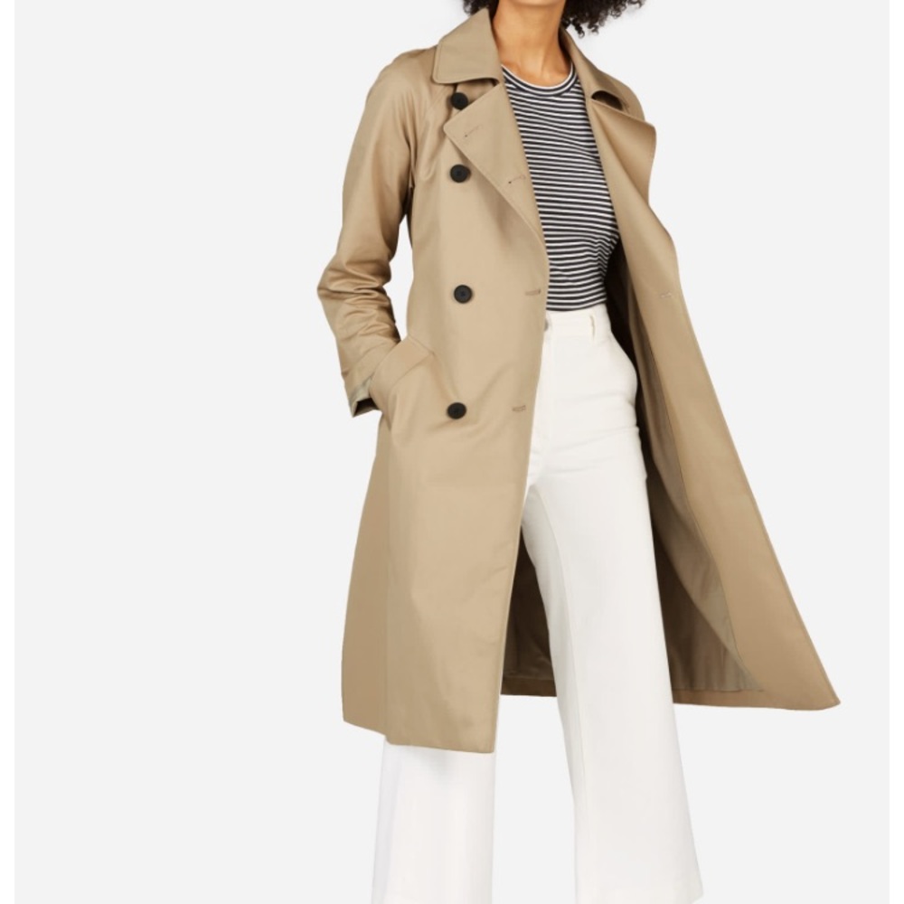NWOT Everlane Drape Trench (L) in khaki